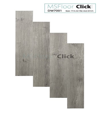 Sàn nhựa MSFLOOR CLICK  DW7001 dán keo 2mm
